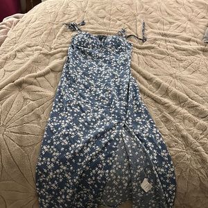 Blue shein dress with slit BRAND NEW